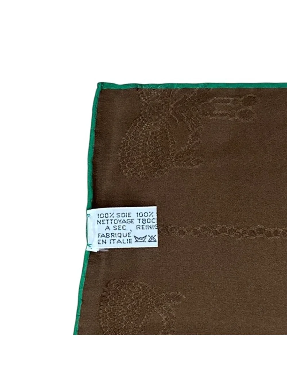 Cartier Must de Cartier Scarf Shawl Silk Brown Green